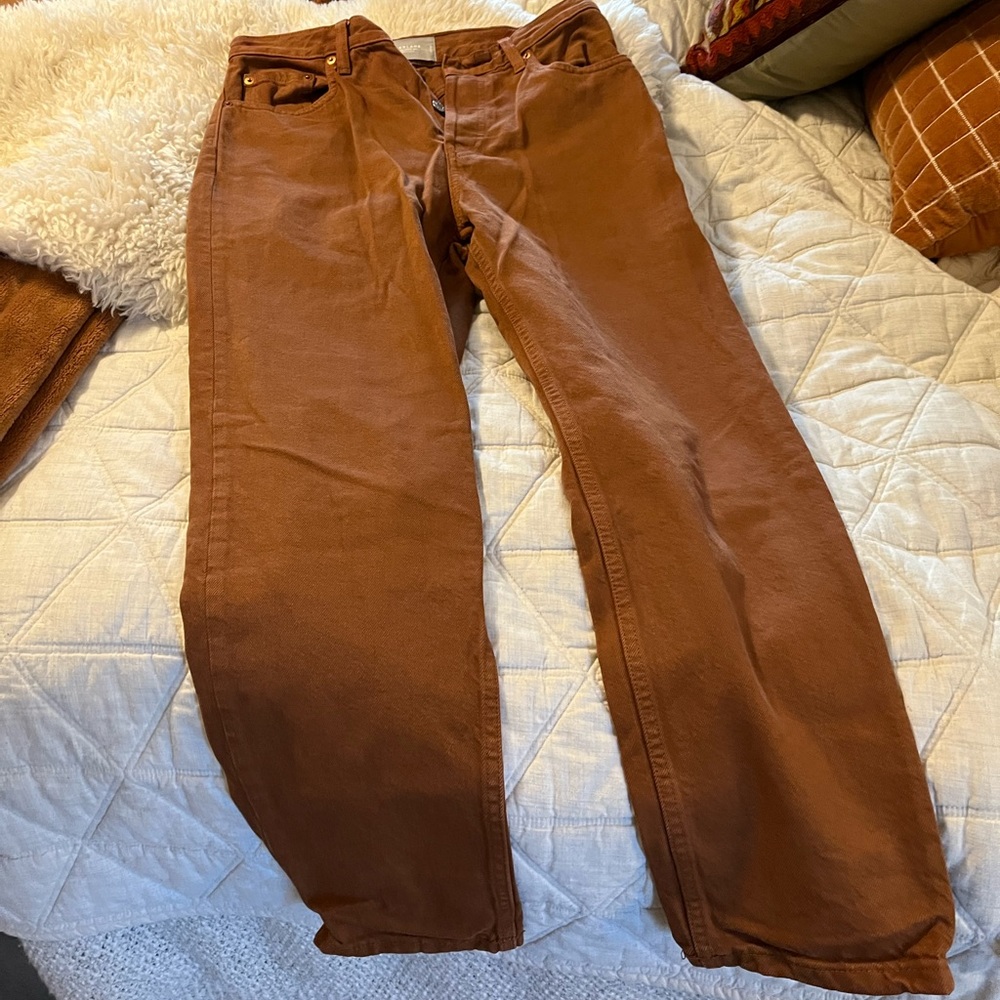 Everlane Women's Jeans in Rust Orange